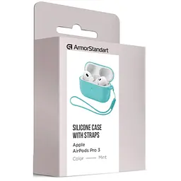 Чохол для навушників Armorstandart Silicone Case для Apple Airpods Pro 3 Mint (ARM88296) - мініатюра 2