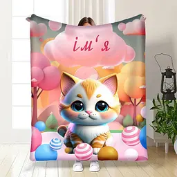 Плед 3D іменний Кошенятко 3356_B 15735 135х160 см