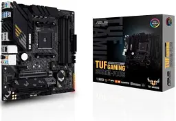 Мат.плата AM4 (B550) Asus TUF GAMING B550M-PLUS, B550, 4xDDR4, CrossFire, Int.Video(CPU), 4xSATA3, 2xM.2, 1xPCI-E 16x 4.0, 1xPCI-E 16x 3.0, 1xPCI-E 1x 3.0, ALC S1200A, RTL8125B, 8xUSB3.2/6xUSB2.0, HDMI/DP, MicroATX