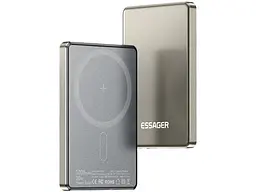 Зовнішній акумулятор (Power Bank) Essager KR-W002 5000mAh Grey (EDY5K-YJ0A-Z) - мініатюра 2