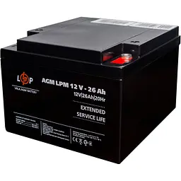 Акумулятор LogicPower AGM 12V (12V/26Ah/312Wh) (22883) [109167] - мініатюра 2