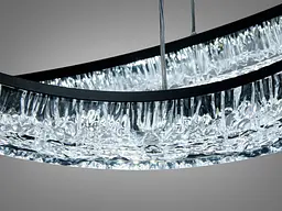 LED люстра підвісна Diasha D9711/600+400BK 2 кільця 78Вт чорна з ПДУ - мініатюра 5