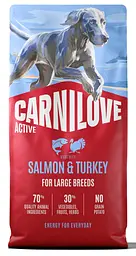 Сухий корм Carnilove Active Salmon & Turkey Large Breed для cобак великих порід лосось та індичка 12 кг