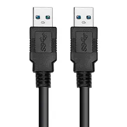 Кабель PowerPlant USB 3.0 AM - AM, 1.5 м, чорний
