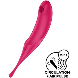 Вібратор для клітора із вакуумною стимуляцією Satisfyer Twirling Pro Red Red - мініатюра 2