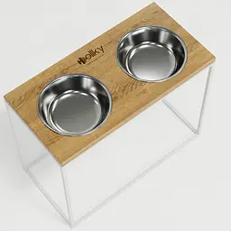 Hollky Base XL40 — миски на підставці для великих собак (2 × 1,8 л, висота 40 см) - мініатюра 5