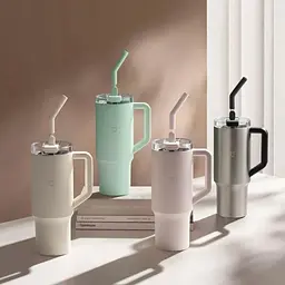 Термокружка MiJia Straw Cup 1 л  зелена MJXGB01RM / BHR07QXCN - мініатюра 3