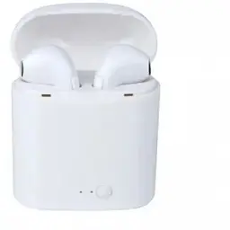 Бездротові блютуз навушники TWS i7 Mini з боксом для заряджання White (au043-hbr) - мініатюра 4