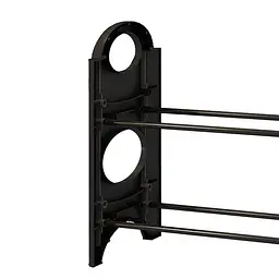 Полиця органайзер для взуття в передпокій Shoe Rack на 4 яруси, комбінація металу з пластиком, чорна (57198011) - мініатюра 6