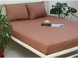 Простирадло на гумці + наволочки Mahogany Rose TAG tekstil 160х200х20 см pbe0040936 - мініатюра 2