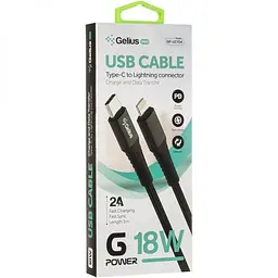 Кабель Gelius G-Power Cable Type-C to Lightning GP-UC104 PD 18W 1m Black - мініатюра 3