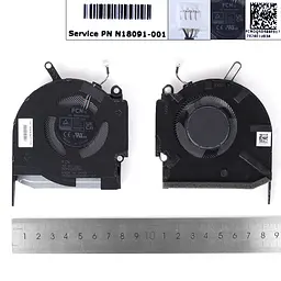 Вентилятор для HP Omen 16-K 16-N TPN-Q280, (5V GPU fan, N18091-001, 0FPKK0000H) - мініатюра 3