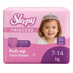 Підгузки-трусики дитячі Sleepy Princess maxi 4 (7-14 кг) 30 шт. рожеві памперси