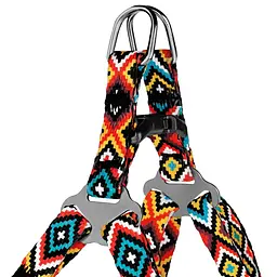 Шлея для собак дрібних порід BronzeDog Urban Гуцульська XXS 24-30 см помаранчева - мініатюра 4