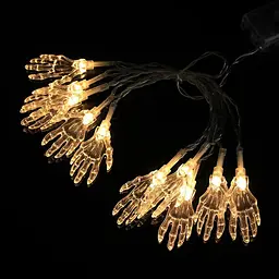 Гирлянда на Хэллоуин Руки 10 led 150 см 5 × 3 см прозрачная - миниатюра 2