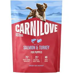 Сухий корм для цуценят Carnilove Active Salmon & Turkey Puppy лосось та індичка 1.5 кг