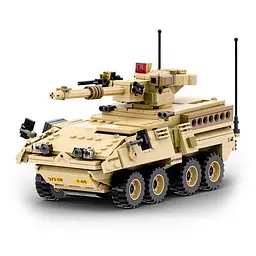 Конструктор WANGE броньована машина  Страйкер  Stryker 3513 військова техніка мобільна самохідна гармата , 458 деталей