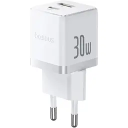 Мережевий зарядний пристрій Baseus Palm 30W USB-C/USB-A Moon White (P1011160A213-00) [132860] - мініатюра 3
