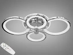 Стельова LED-люстра Diasha 8022/4HR 70W, 3 кільця, 3 кольори світла, Ø40×62 см, диммер, пульт - мініатюра 2