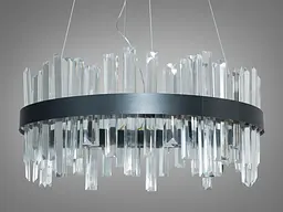 Люстра стельова LED Diasha 836/500PB 105W, чорний, кристалічна, для кабінету - мініатюра 4