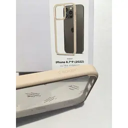 Оригінальний протиударний чохол Spigen Ultra Hybrid для iPhone 14 Pro Max Sand Beige ACS04819 прозорий - мініатюра 8