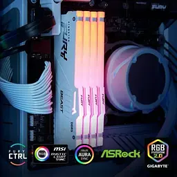 Модуль пам'яті для комп'ютера DDR5 32GB 6000 MHz Beast AM5 RGB White Kingston Fury (ex.HyperX) (KF560C36BWEA-32) - мініатюра 4