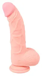 Реалістичний фалоімітатор Medical Silicone Dildo з мошонкою 20 см тілесний - мініатюра 2