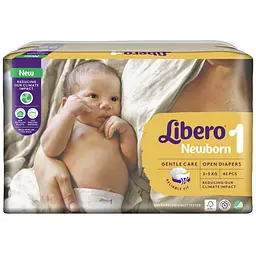 Підгузки Libero 1 (2-5 кг), 42 шт. (10387) - мініатюра 2