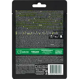 Чорна Тканинна маска Garnier Skin Naturals Очищаюче Вугілля і Чорні водорості 28 г (C5934400) - мініатюра 2