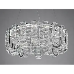 Хромована кришталева LED люстра Linisoln 559-500 CH 55 Вт з пультом-димером та 3 температурами світла - мініатюра 4