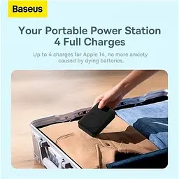 Зовнішній аккумулятор Baseus Magnetic Mini Wireless Power Bank 20000mAh PPCX150001 чорний - мініатюра 10