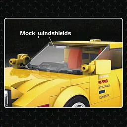 Набір для збирання моделі Mold King Speed Champions Mazda RX-7 FD3S з дисплеєм, 27016 кубиків Initial D - мініатюра 6