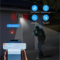 Wi-Fi камера спостереження ENSTER 2.5K 4MP з PTZ, кольоровим нічним баченням, автотрекінгом, IP66 - мініатюра 2