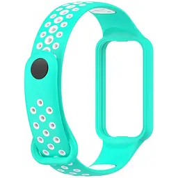 Ремінець DK для Xiaomi Amazfit Band 7 Silicone Sport Band Nike (mint / white) - мініатюра 2