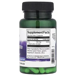 Цитрат Цинка Zinc Citrate 30 мг - 60 капсул - мініатюра 2