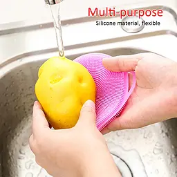 Губка мочалка прихватка для посуду силіконова Better Sponge 4 в 1, Kitchen Master Блакитний 85751 - мініатюра 9