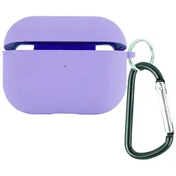 Силіконовий футляр з мікрофіброю для навушників Airpods 4 Бузковий / Dasheen