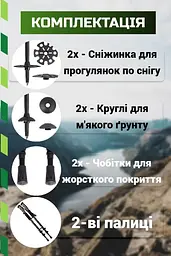 Трекінгові палиці PowerPlay 9106 Fika Black/Yellow 60-135 см (пара) (PP_9106_FIKA_Bl/Yellow) - мініатюра 6