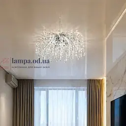 Стельова люстра Гліцинія для кухні студії Diasha P8080/D800HR хром 80 см на 9 ламп E14 до 25 м2