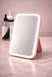 Сенсорне дзеркало з підсвічуванням на акумуляторі для макіяжу LED makeap mirro - мініатюра 2
