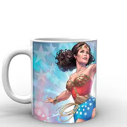 Кухоль GeekLand Чудо-Жінка Wonder Woman на кольоровому фоні WW.02.019 330 мл білий - мініатюра 2