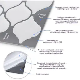 Самоклеюча поліуретанова плитка Wall Sticker 305х305х1 мм (D) SW-00001941 - мініатюра 3