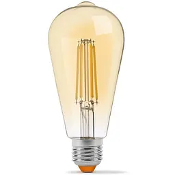Світлодіодна лампа LED Videx Filament ST64FAD 6W E27 2200K дімерна бронза (VL-ST64FAD-06272) - мініатюра 2