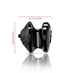 Вібратор для клітора з електростимуляцією Mystim Heart's Desire Black Edition - мініатюра 6