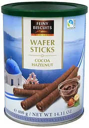 Вафлі трубочки Feiny Biscuits Wafer Sticks Cocoa Hezelnut 400 г