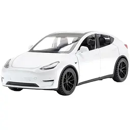 Колекційна металева модель електромобіля АвтоЕксперт Tesla Model Y з інерцією, світлом та звуком 1:32