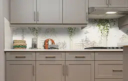 Кухонний фартух Лоза вінілова наклейка для кухні ПВХ колони Абстракція Сірий 60х200 см Happy Pocket Z181347 - мініатюра 5