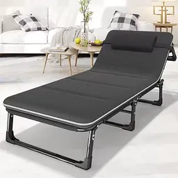 Розкладне ліжко Leobro з Mesh-матрацом і подушкою Black (LB-FB-A2-BLK) - мініатюра 4