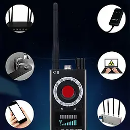 Антижучок, детектор жучків і прихованих камер, детектор прослушки I-Tech K18 (100568-1) - мініатюра 4