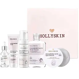 Уцінка. Набір косметики для обличчя Hollyskin Hyaluronic Acid Care Maxi Set: Сироватка 30 мл + Маска 100 мл + Очисна пінка 150 мл + Тонік 250 мл + Патчі під очі 100 pcs - мініатюра 2